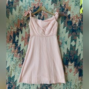 NWT JCREW pink seersucker dress size 6